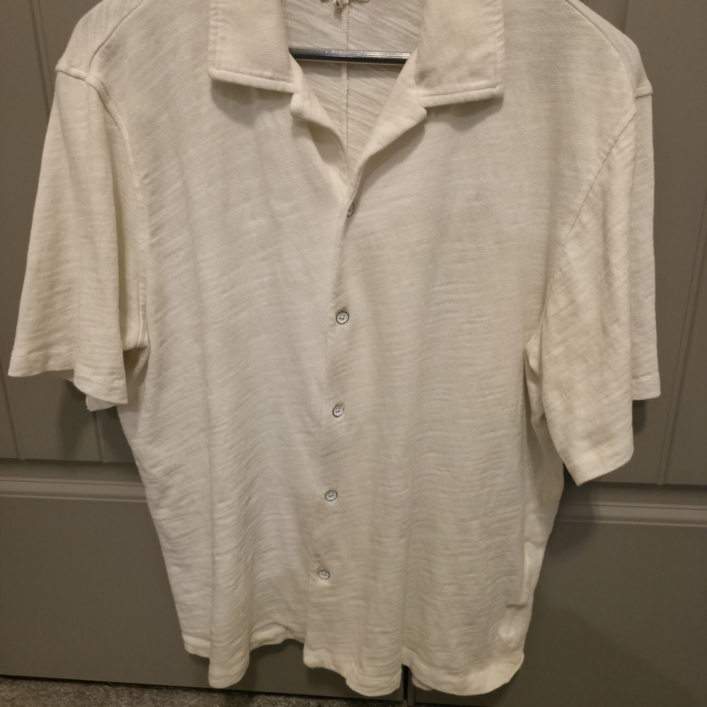 rag & bone Men's Off-White Button Down Shirt